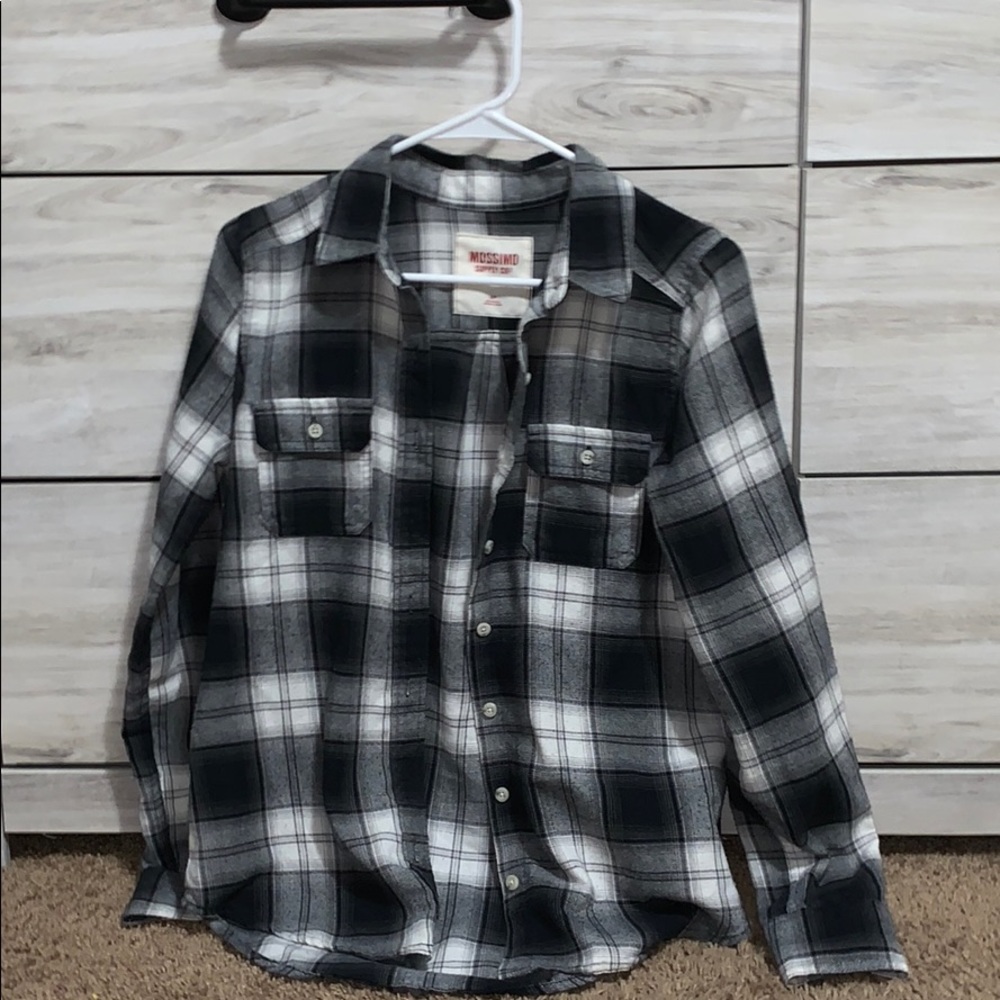black and white flannel